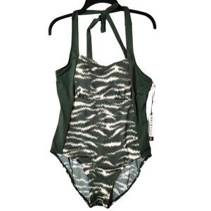 Ambernoon II One Piece Swimsuit Halter Green Size 10